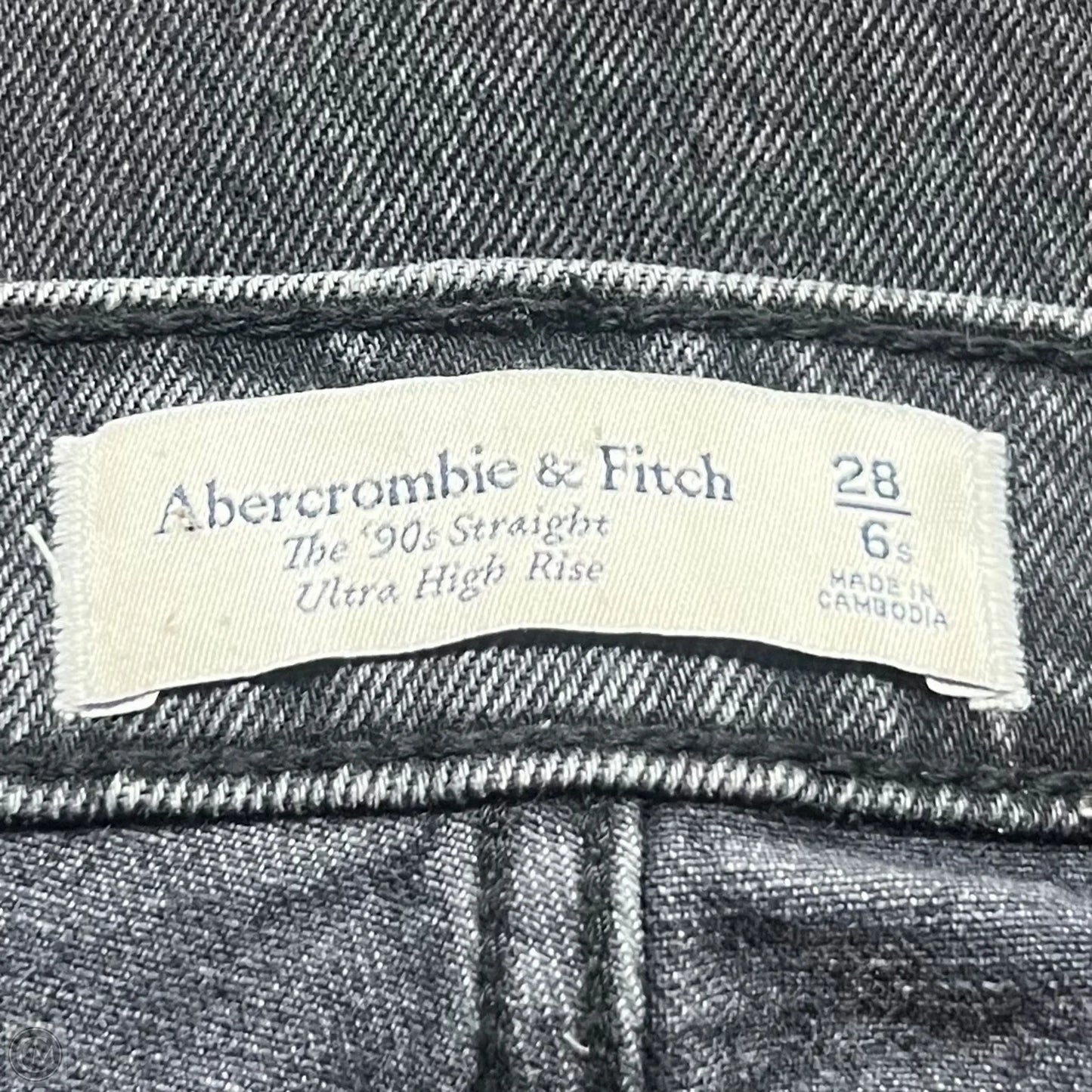 Jeans Straight By Abercrombie And Fitch In Black, Size: 6