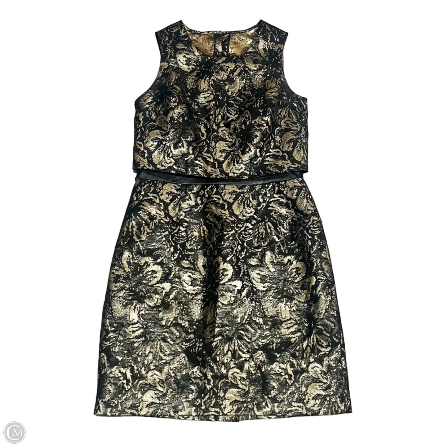Dress Party Midi By Cynthia Steffe In Black & Gold, Size: S