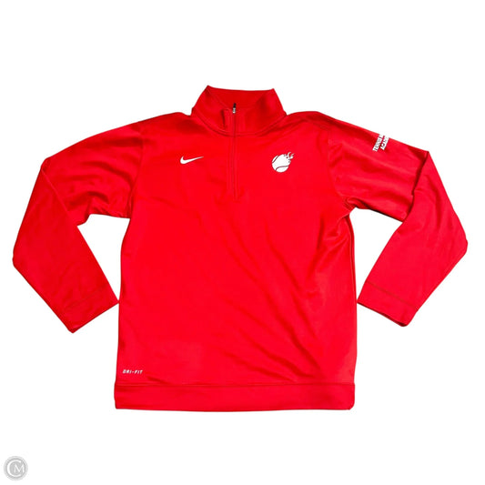 Athletic Sweatshirt Collar By Nike Apparel In Red, Size: M