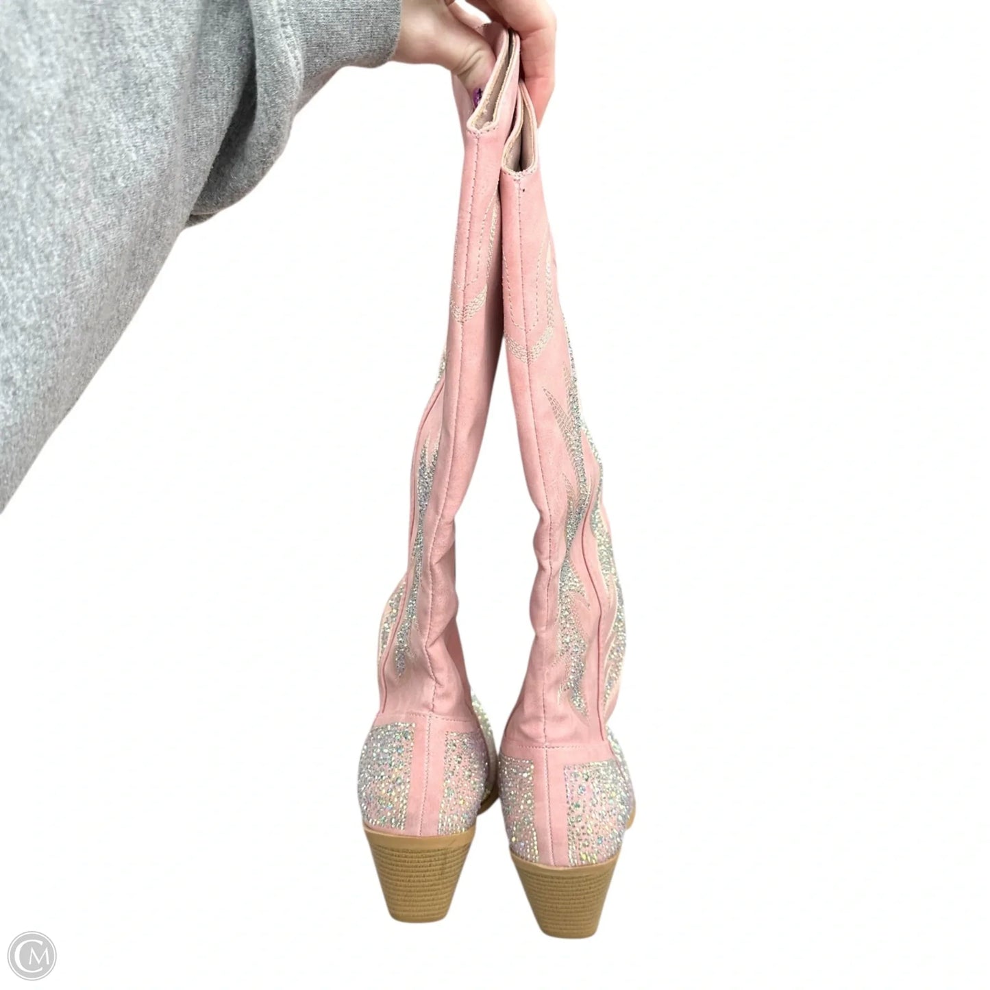Boots Western By Forever In Pink, Size: 6.5