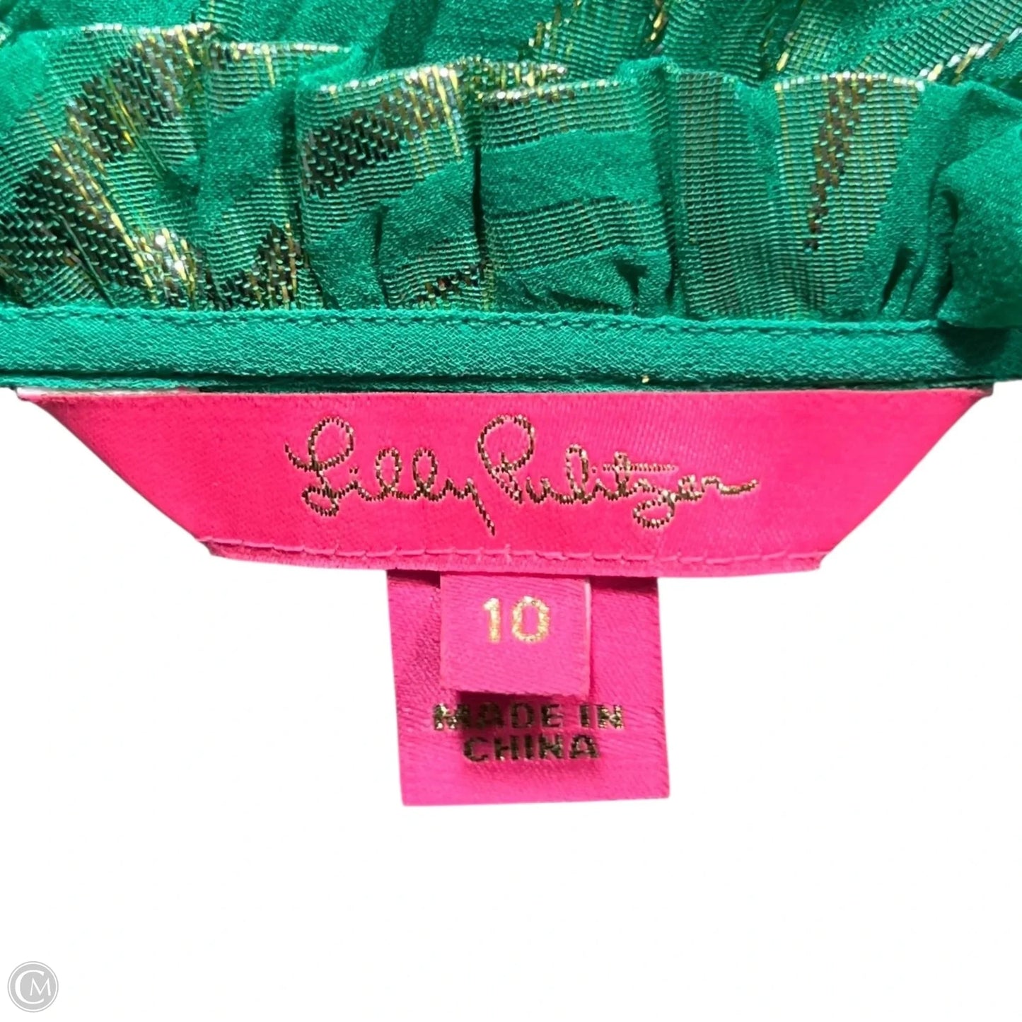 Top Long Sleeve Designer By Lilly Pulitzer In Green, Size: M