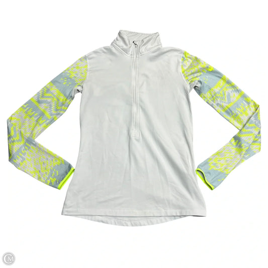 Athletic Top Long Sleeve Collar By Nike Apparel In White, Size: M