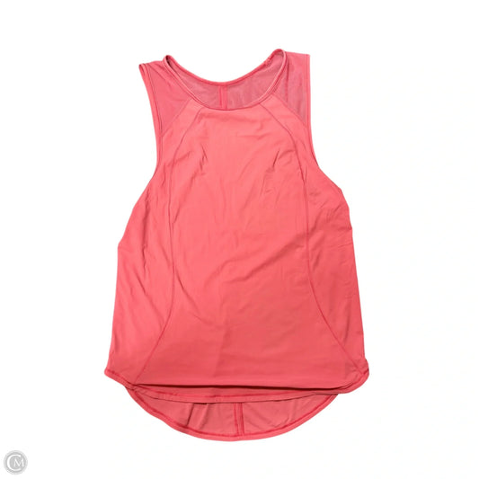 Athletic Tank Top By Lululemon In Coral, Size: M