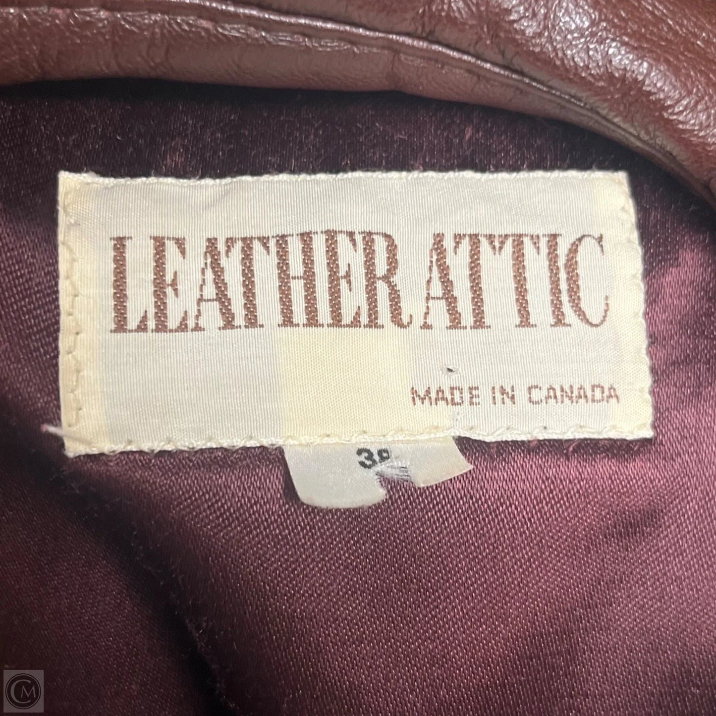 Jacket Leather By Leather Attic In Brown, Size: M