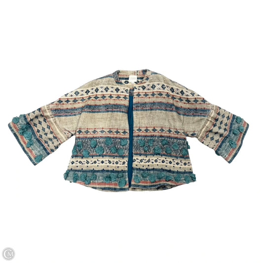 Blazer By Anthropologie In Blue & Cream, Size: Xs