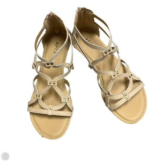 Sandals Flats By Apt 9 In Cream, Size: 8