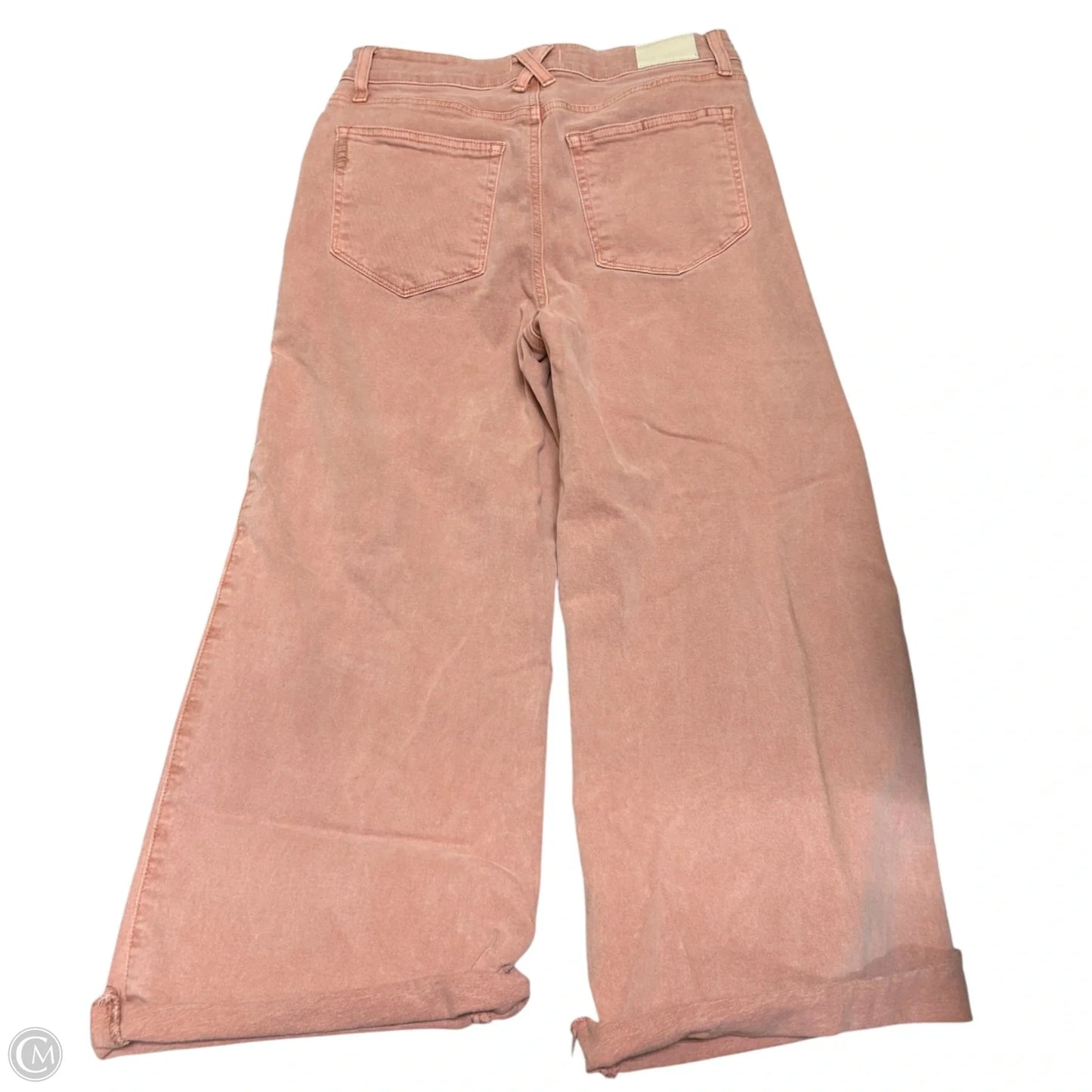 Jeans Wide Leg By Paige In Pink Denim, Size: 8