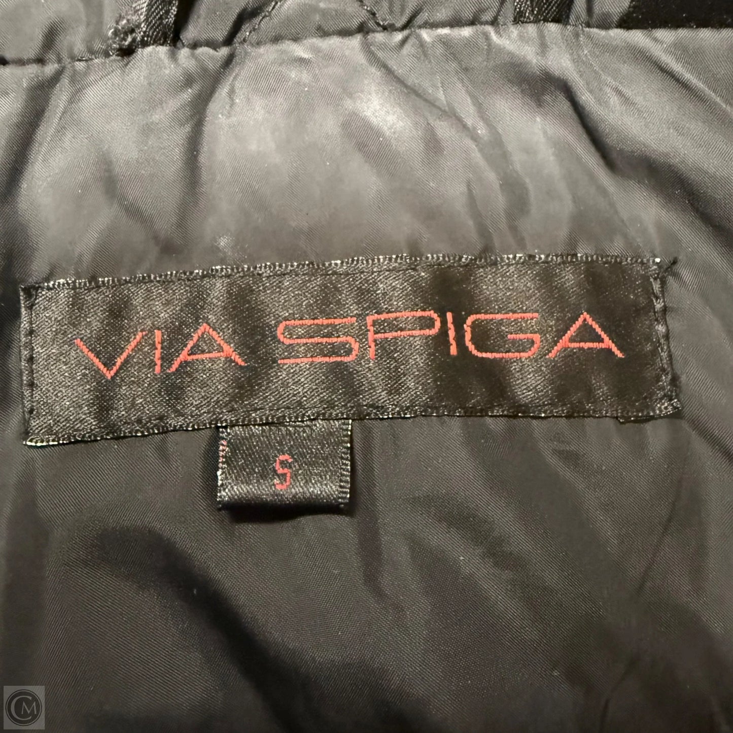 Jacket Puffer & Quilted By Via Spiga In Black, Size: S