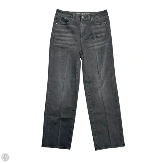 Jeans Straight By Chicos In Black Denim, Size: 10