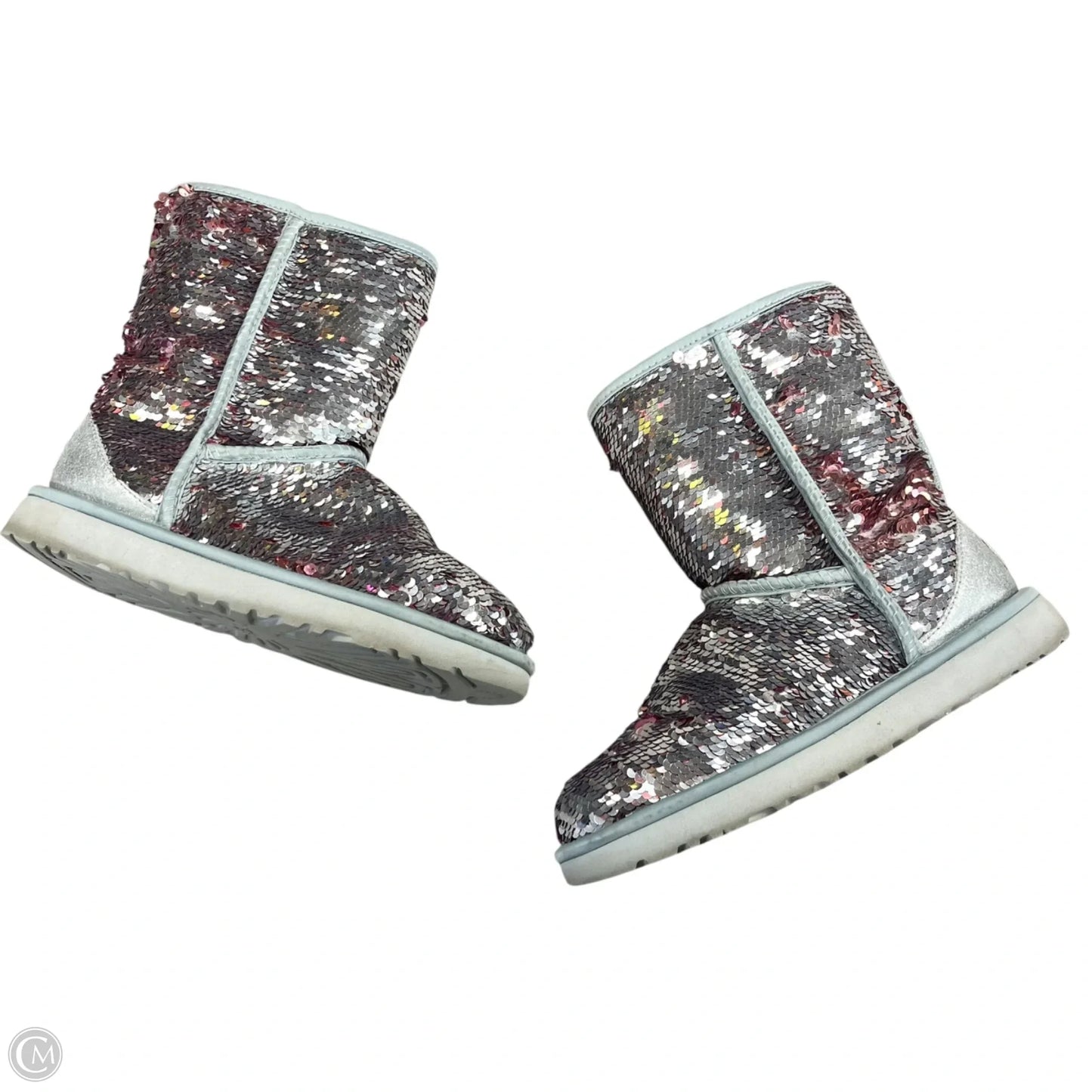 Boots Designer By Ugg In Silver, Size: 7