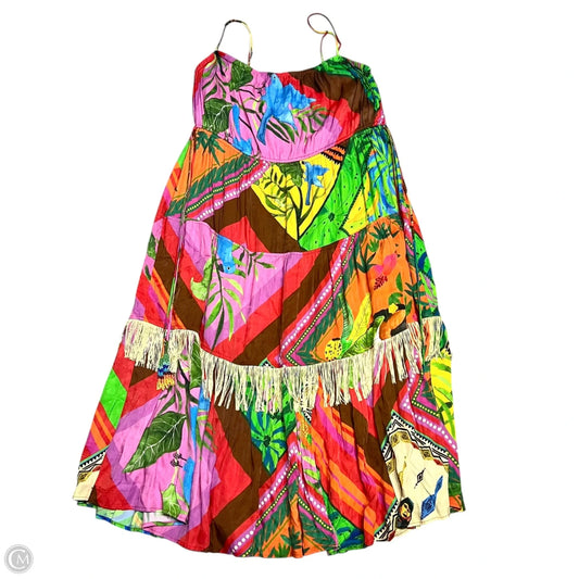 Dress Casual Midi By Farm Rio In Purple & Red, Size: Xl