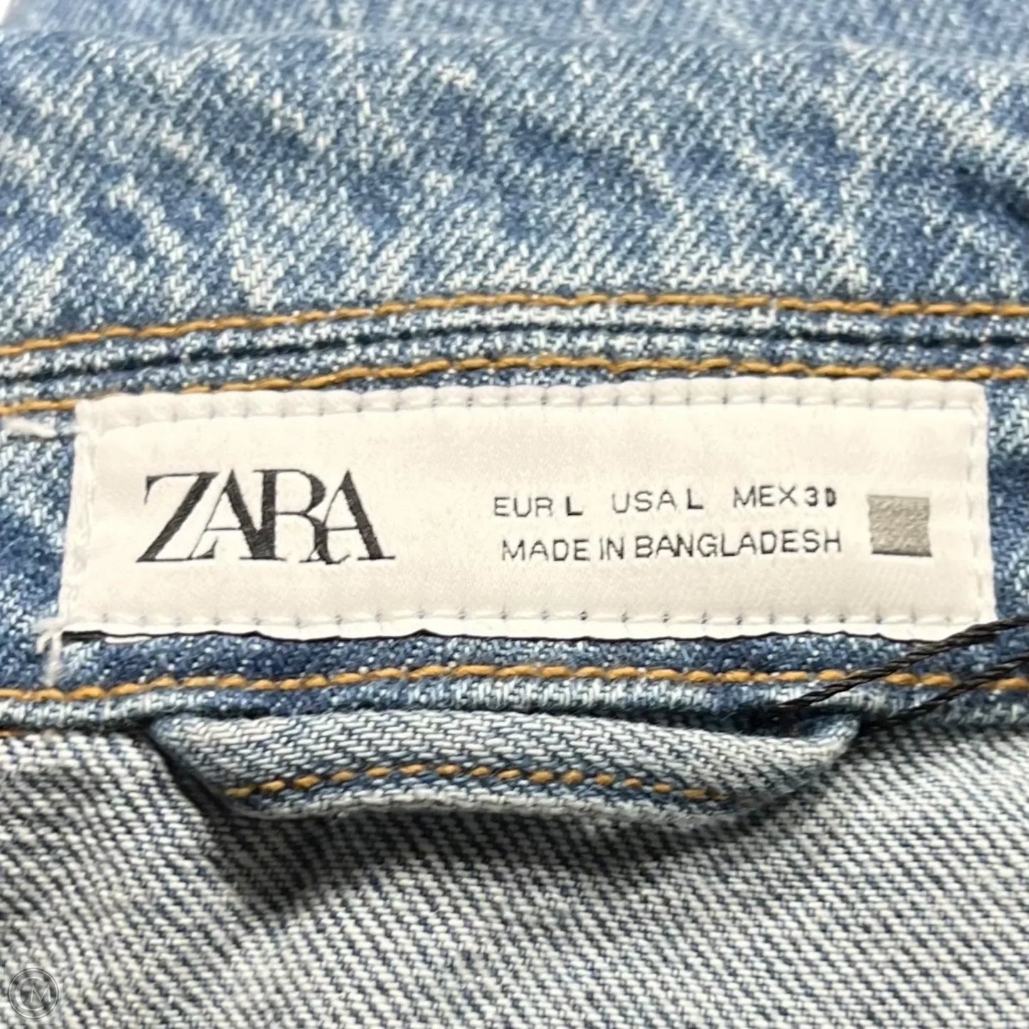 Jumpsuit By Zara In Blue Denim, Size: L