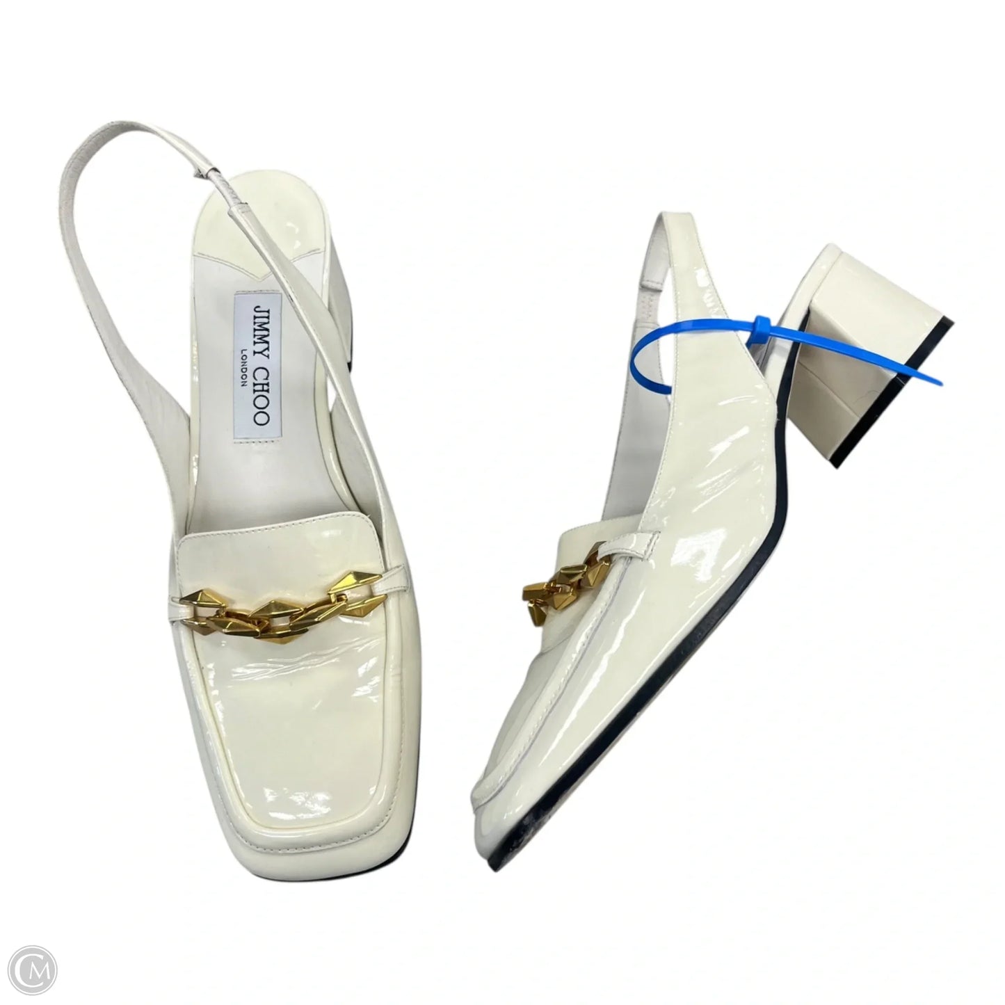 Shoes Luxury Designer By Jimmy Choo In Cream, Size: 9.5