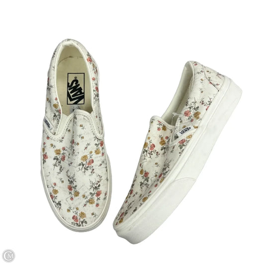 Shoes Sneakers By Vans In White & Yellow, Size: 7