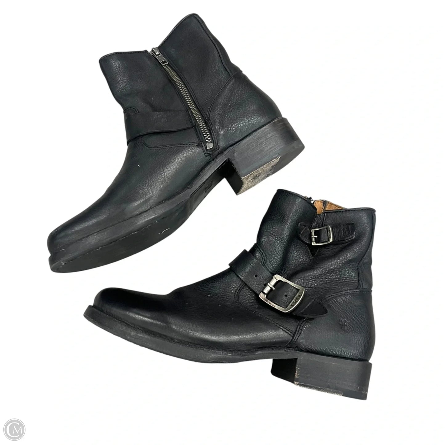 Boots Designer By Frye In Black, Size: 9.5