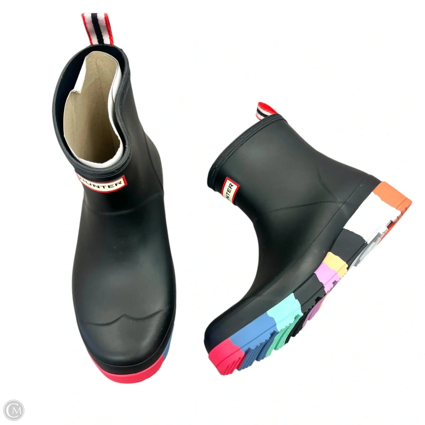 Boots Rain By Hunter In Black & Blue, Size: 8