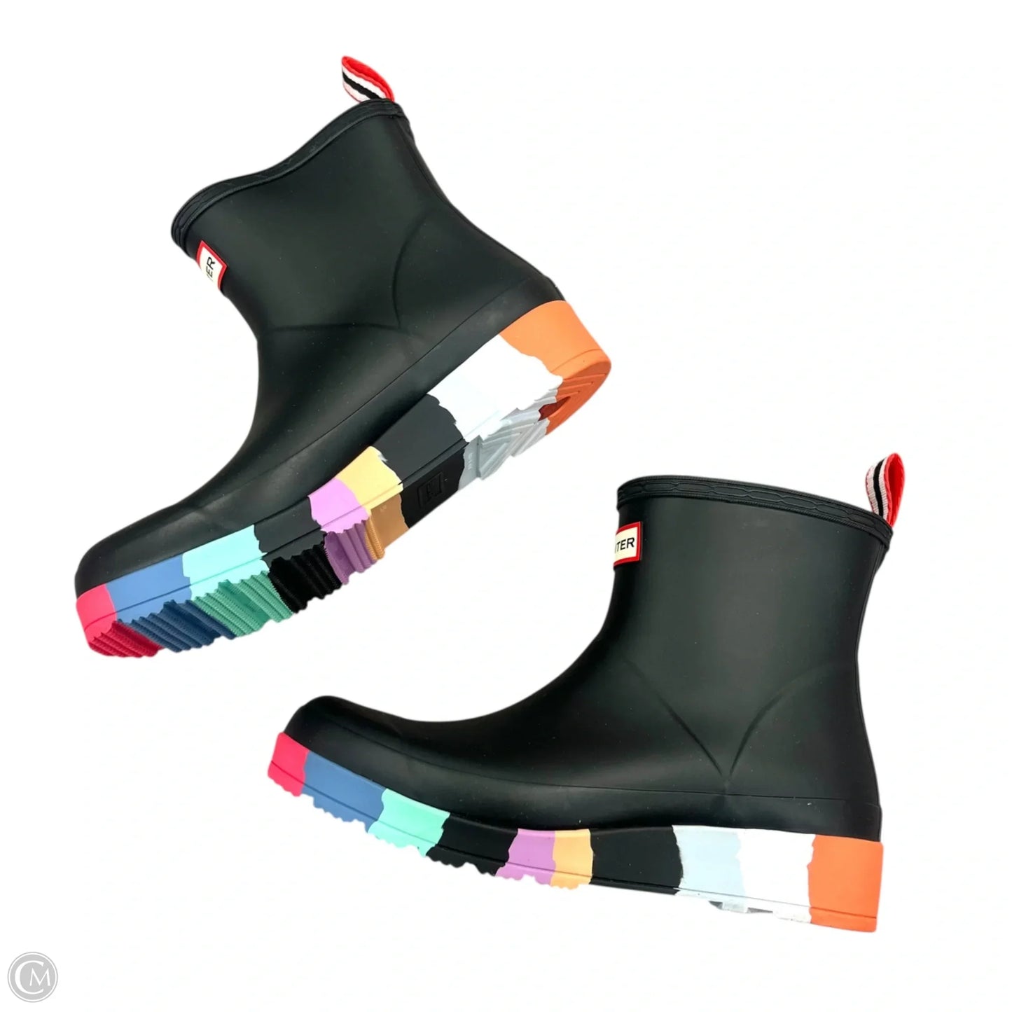 Boots Rain By Hunter In Black & Blue, Size: 8