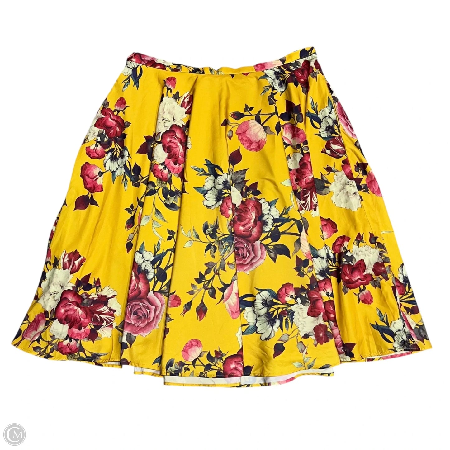 Skirt Midi By Modcloth In Red & Yellow, Size: Xl
