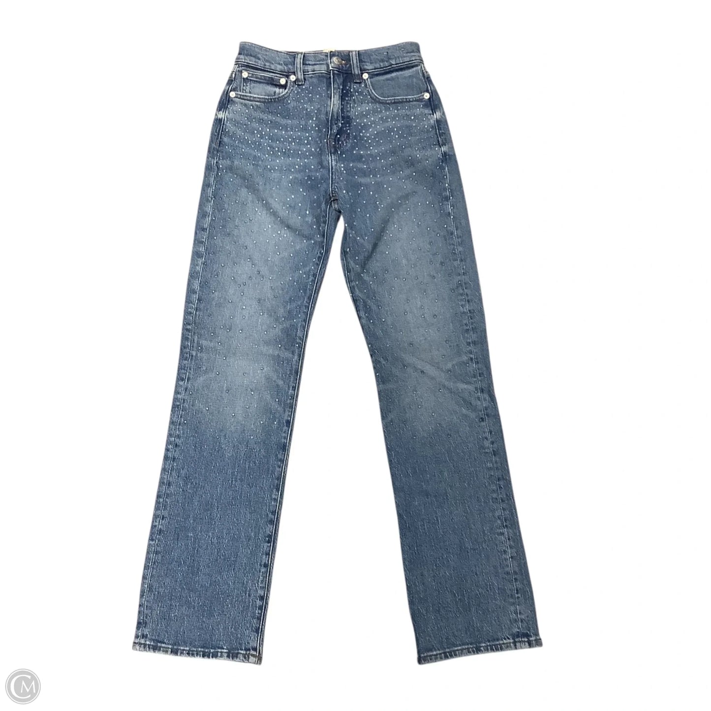 Jeans Straight By Madewell In Blue Denim, Size: 0
