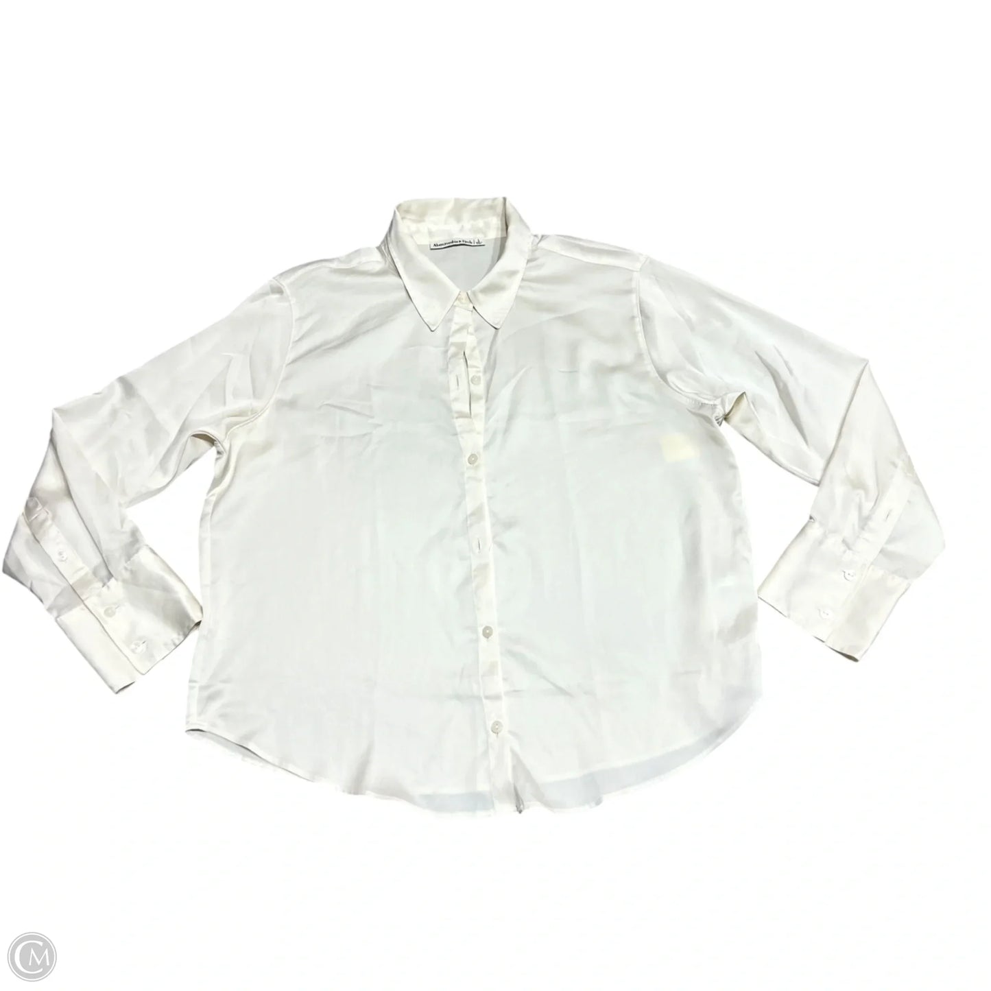 Top Long Sleeve By Abercrombie And Fitch In Cream, Size: L