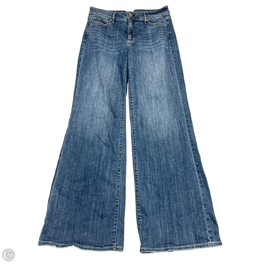 Jeans Wide Leg By White House Black Market In Blue Denim, Size: 4