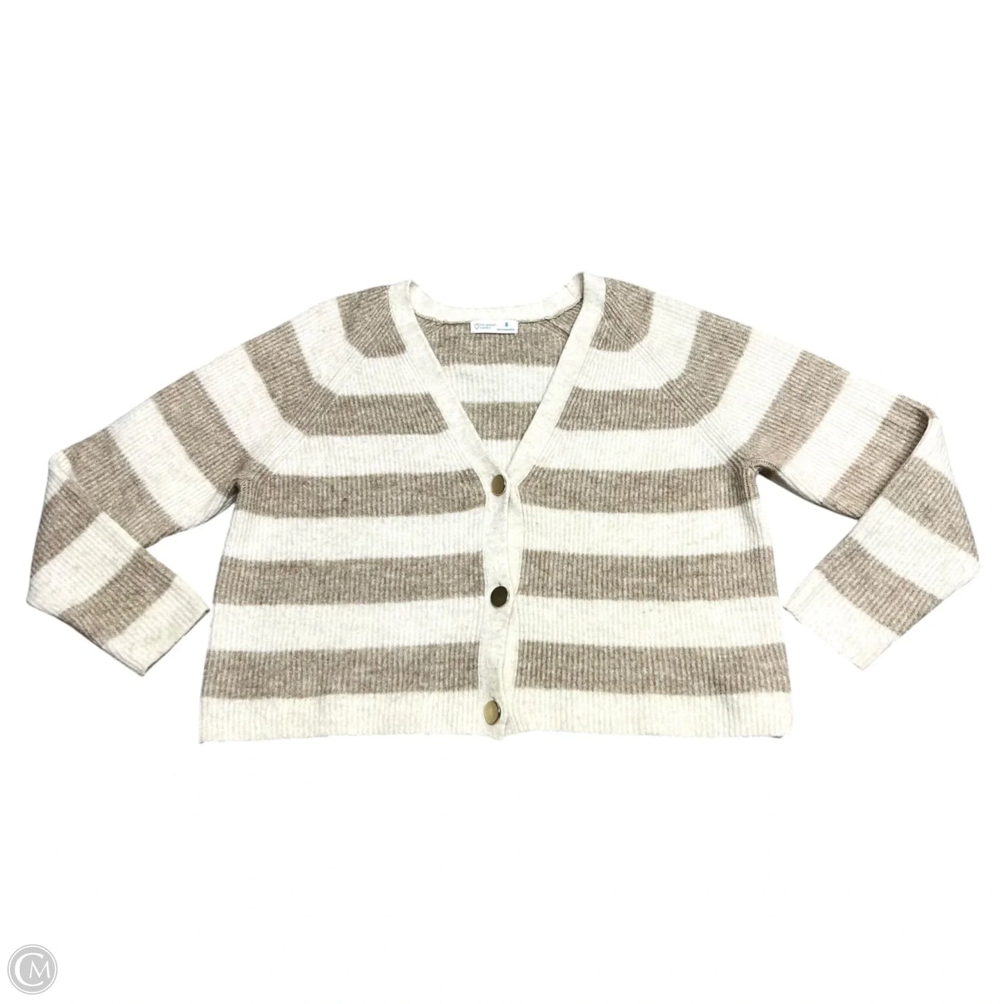 Sweater Cardigan By Primark In Cream & Tan, Size: S