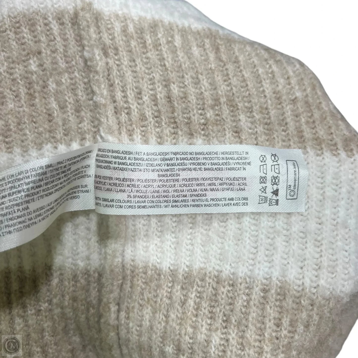 Sweater Cardigan By Primark In Cream & Tan, Size: S