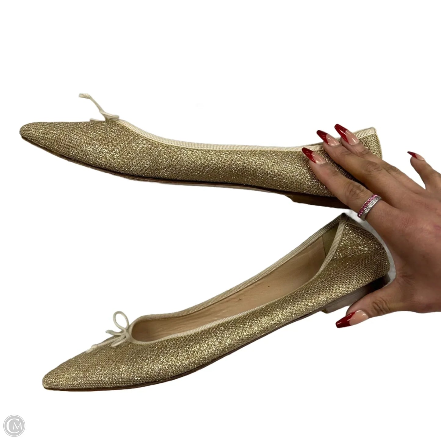 Shoes Flats By J. Crew In Gold, Size: 10