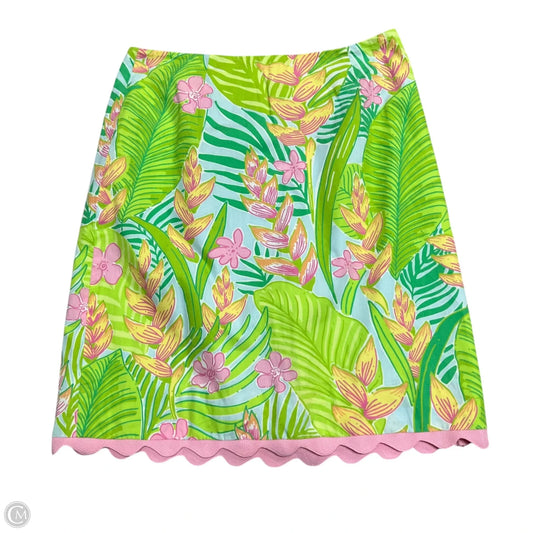 Skirt Designer By Lilly Pulitzer In Green & Pink, Size: 0