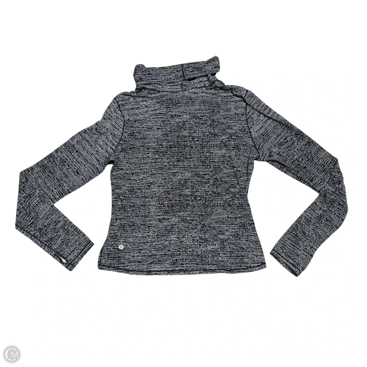 Athletic Top Long Sleeve Collar By Lululemon In Blue & White, Size: M