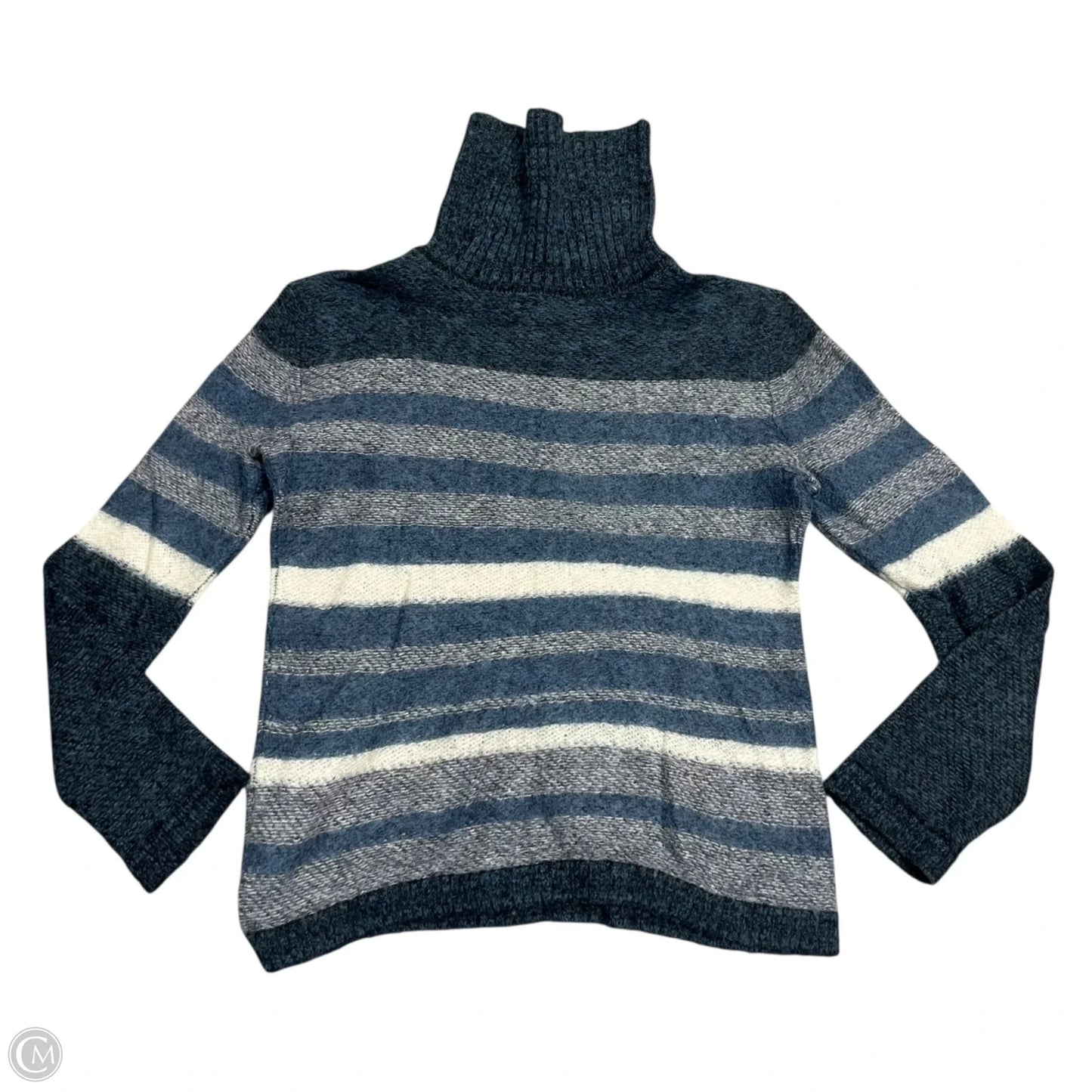 Sweater Designer By Tory Burch In Blue & White, Size: M