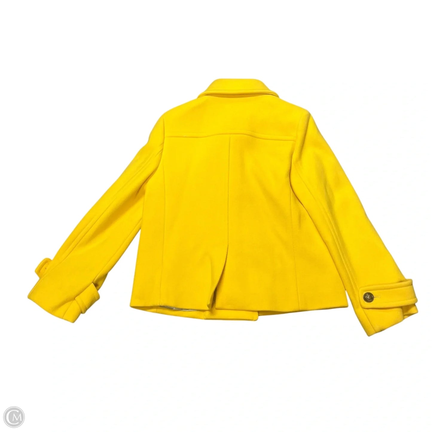 Coat Peacoat By J. Crew In Yellow, Size: M