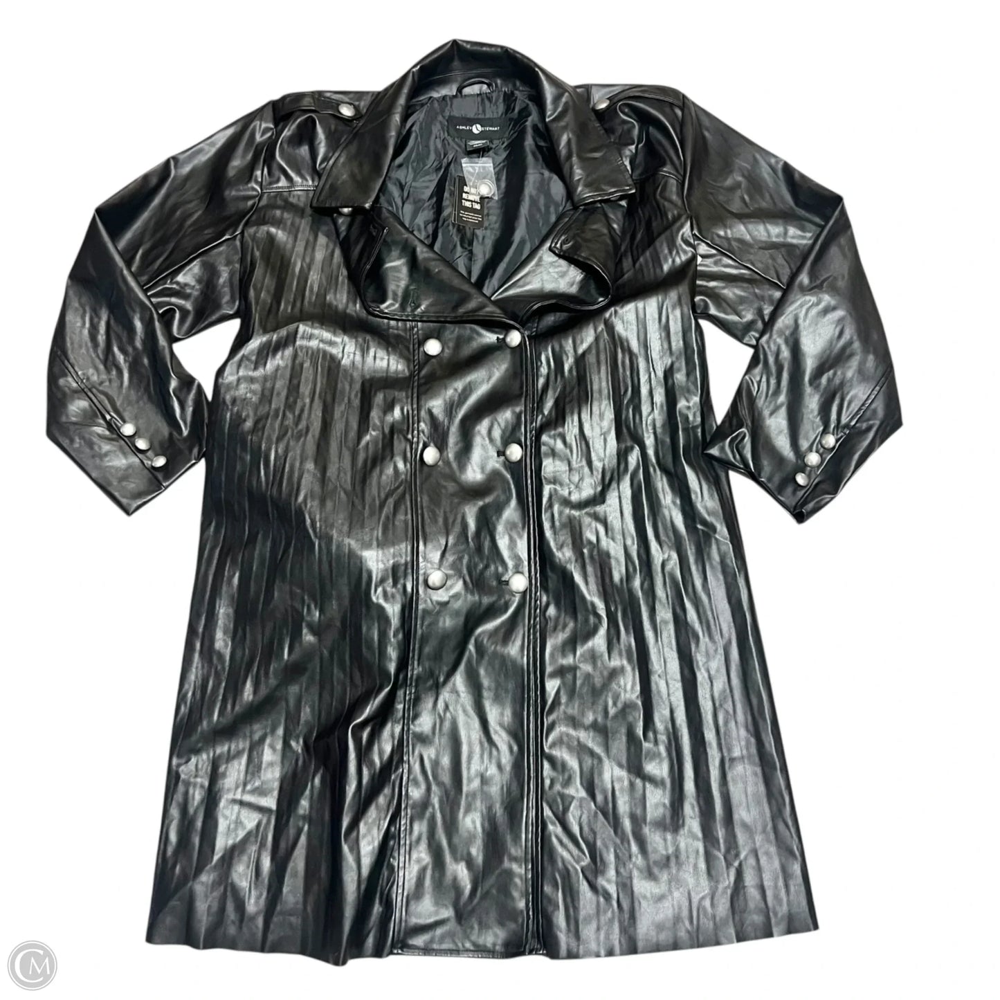 Coat Trench Coat By Ashley Stewart In Black, Size: 3x
