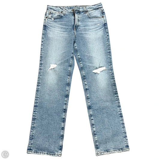 Jeans Straight By Adriano Goldschmied In Blue Denim, Size: 8