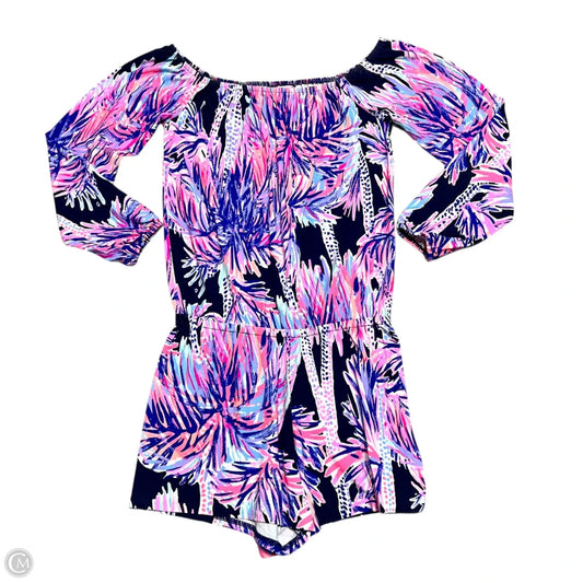 Romper Designer By Lilly Pulitzer In Blue & Purple, Size: Xs