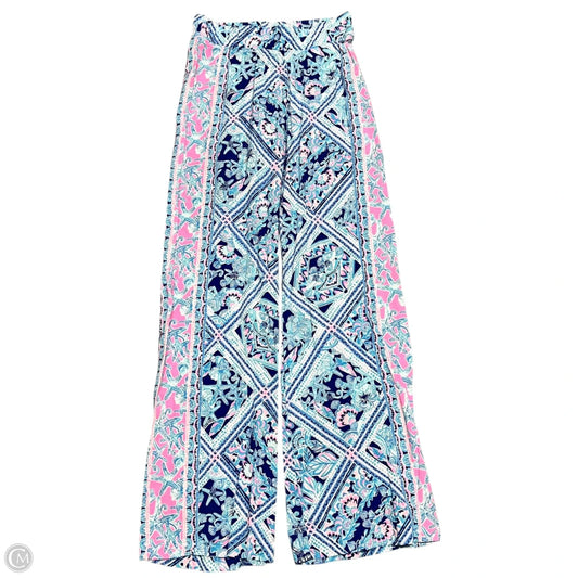 Pants Designer By Lilly Pulitzer In Blue & Pink, Size: Xxs