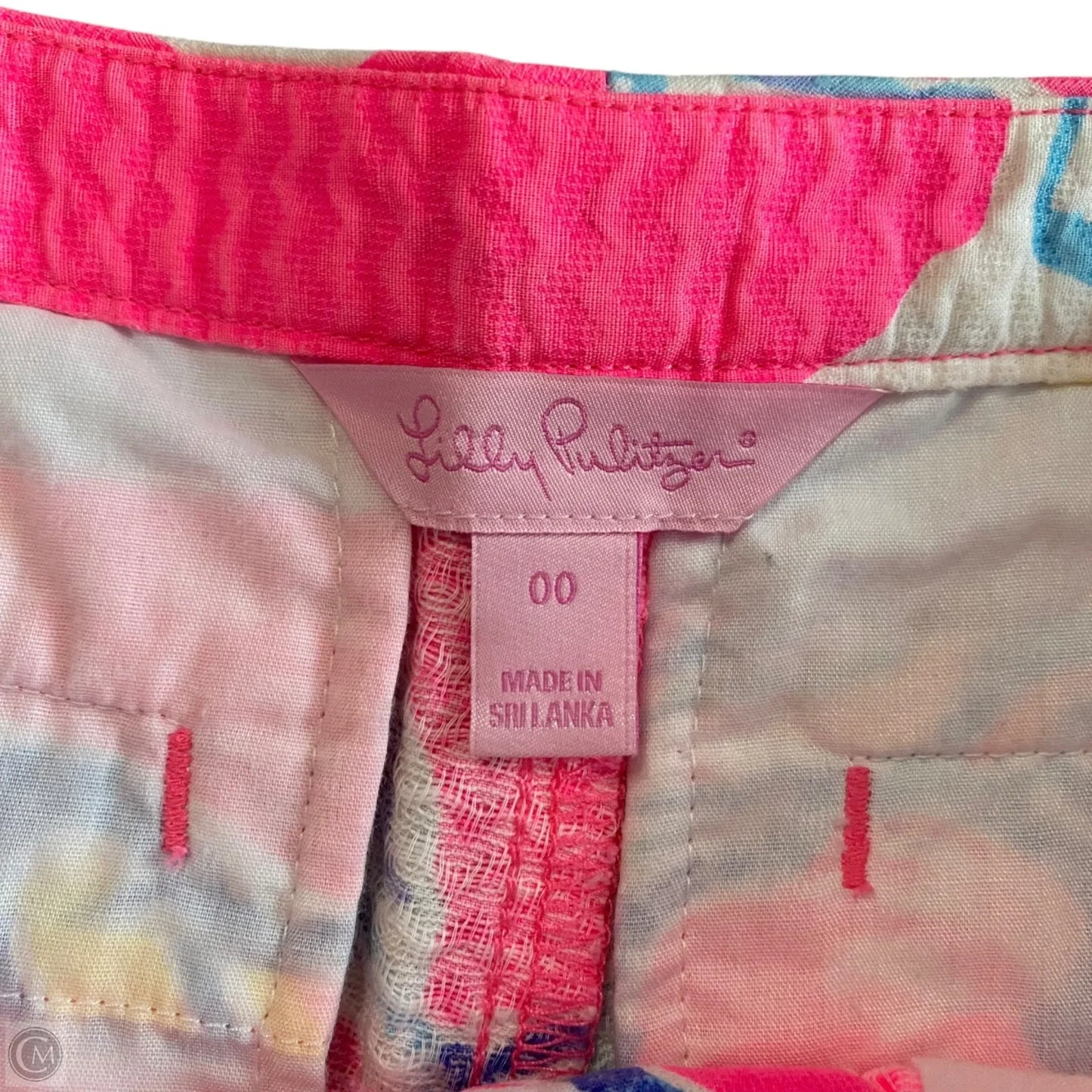 Shorts Designer By Lilly Pulitzer In Pink & Yellow, Size: Xxs
