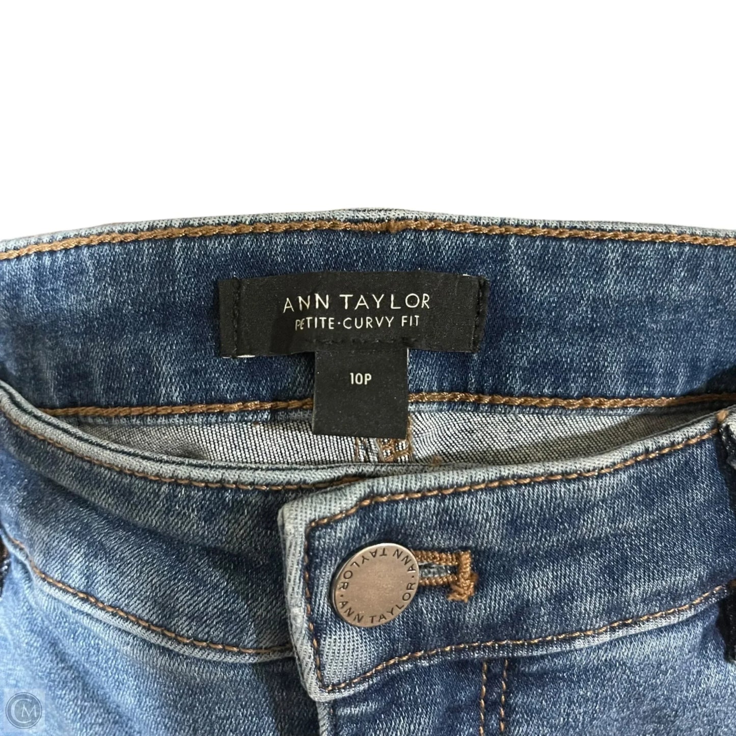 Jeans Straight By Ann Taylor In Blue Denim, Size: 10