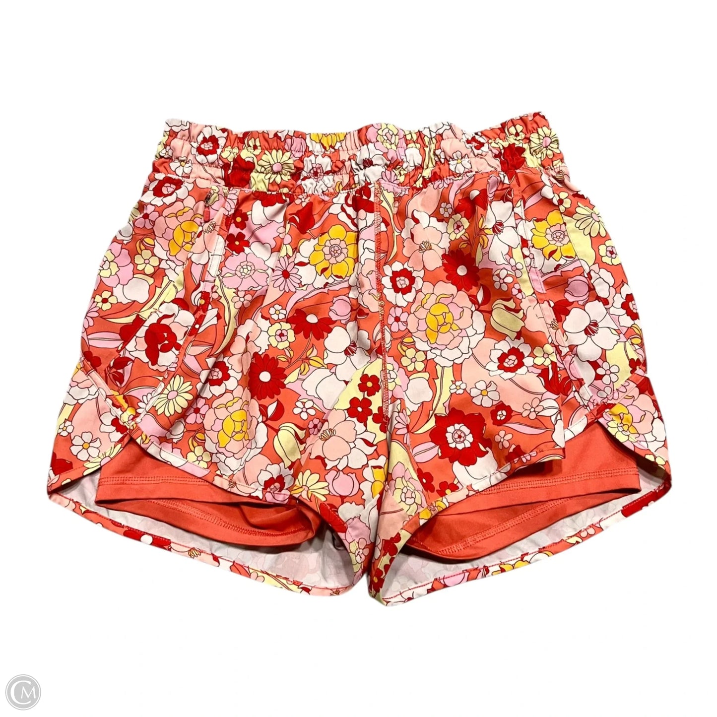Athletic Shorts By Avia In Orange & Red, Size: L