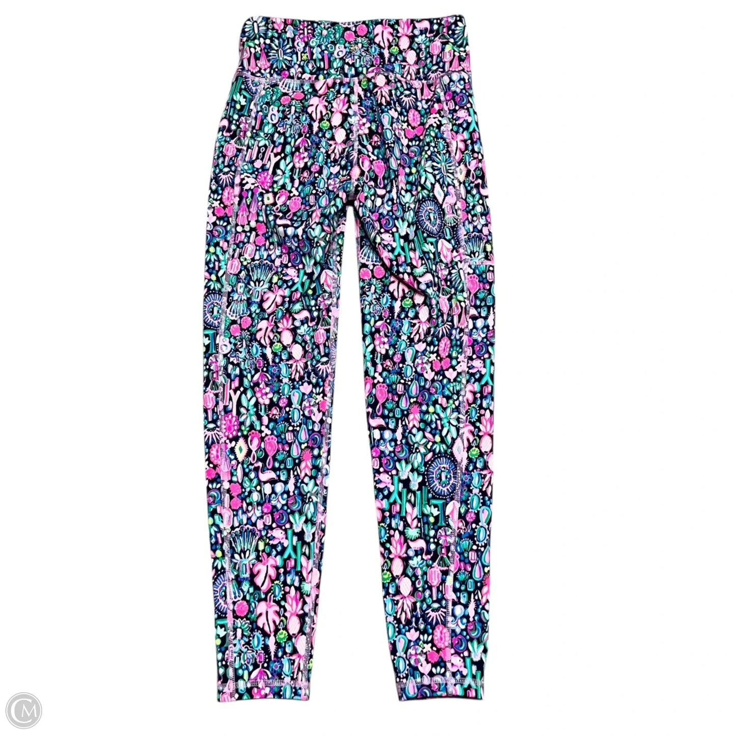 Pants Designer By Lilly Pulitzer In Green & Pink, Size: S
