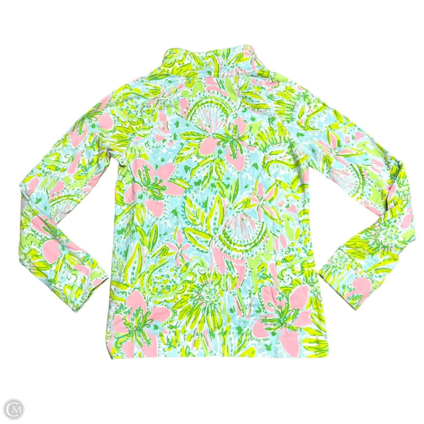 Sweatshirt Designer By Lilly Pulitzer In Green & White, Size: S