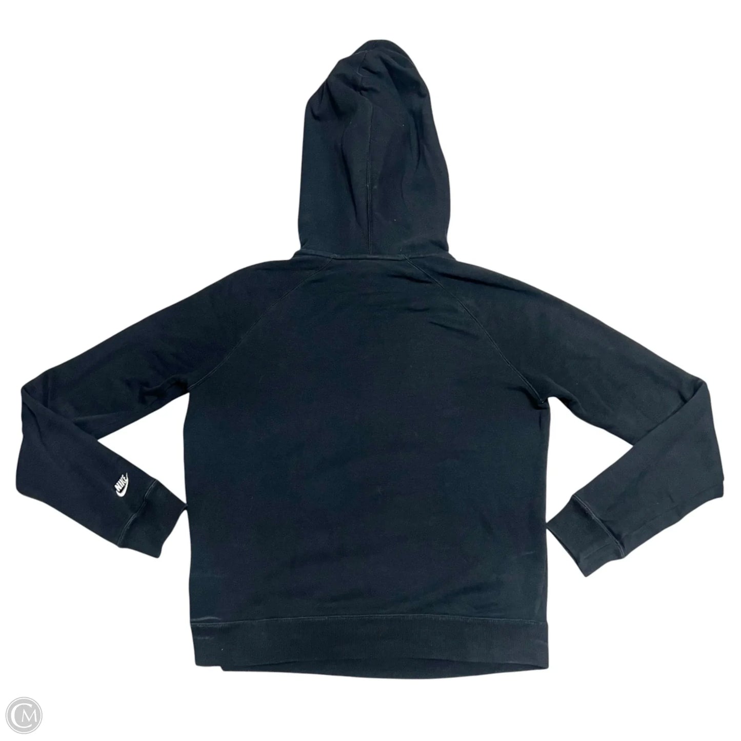 Sweatshirt Hoodie By Nike Apparel In Black & Green, Size: M