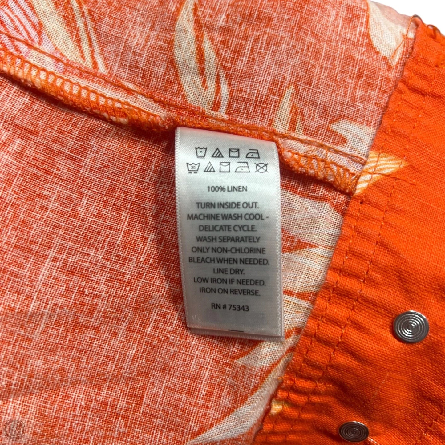Jacket Shirt By Cynthia Rowley In Orange, Size: M