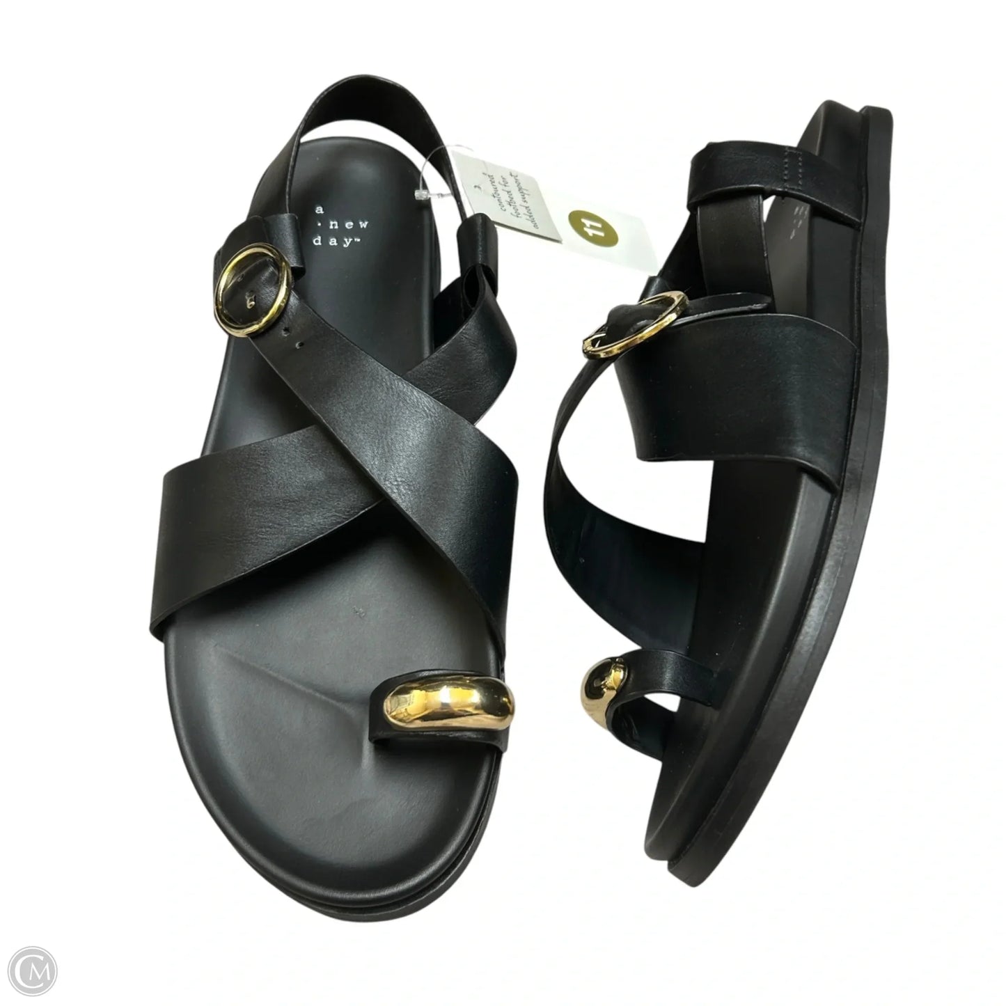 Sandals Flats By A New Day In Black, Size: 11