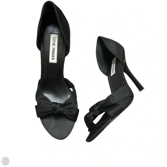 Sandals Heels Stiletto By Steve Madden In Black, Size: 7.5