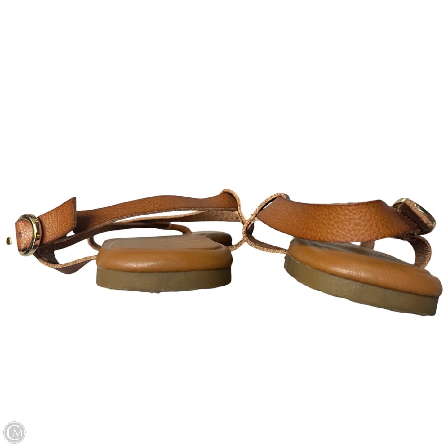 Sandals Flip Flops By Lands End In Brown, Size: 9.5