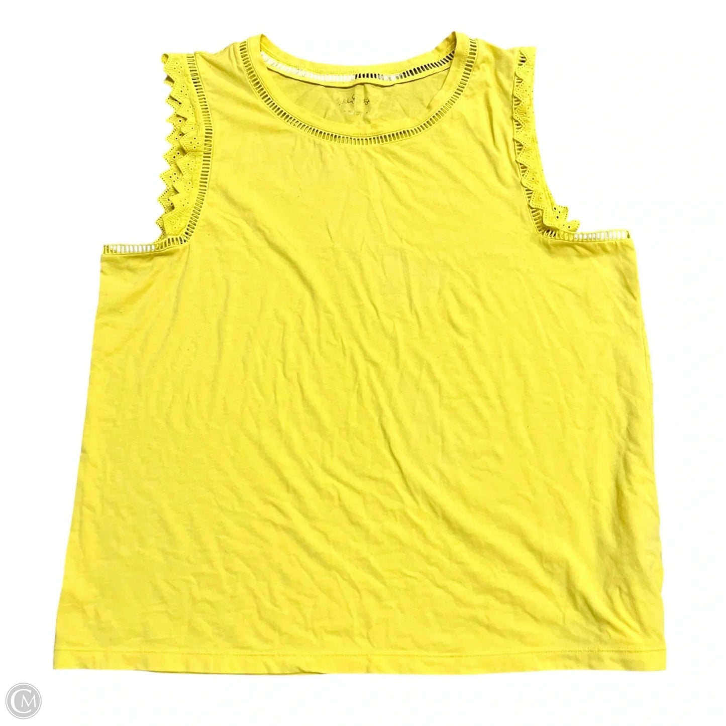 Top Sleeveless Designer By Lilly Pulitzer In Yellow, Size: Xl