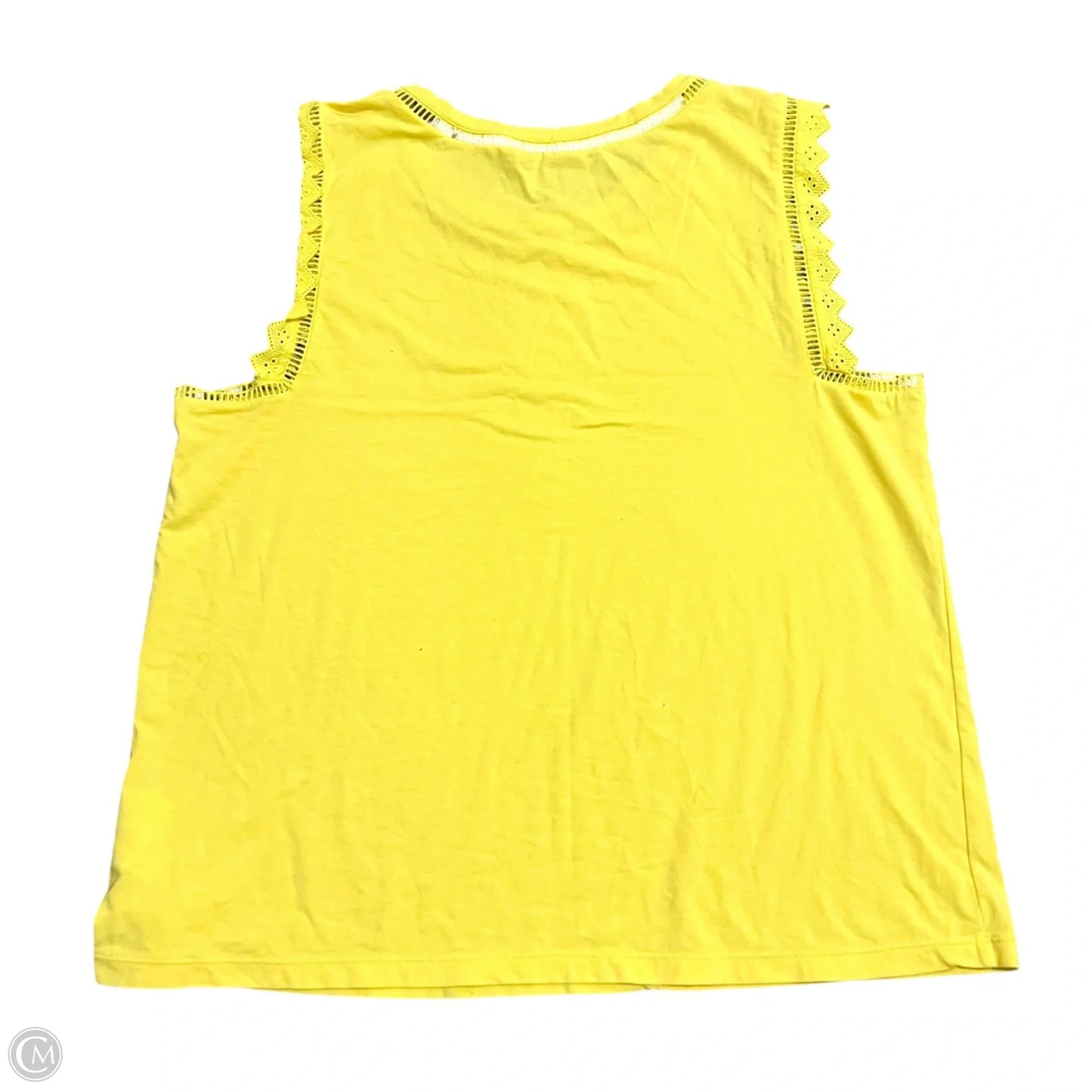 Top Sleeveless Designer By Lilly Pulitzer In Yellow, Size: Xl