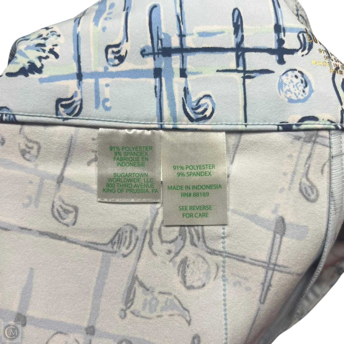 Pants Designer By Lilly Pulitzer In Blue & White, Size: 14