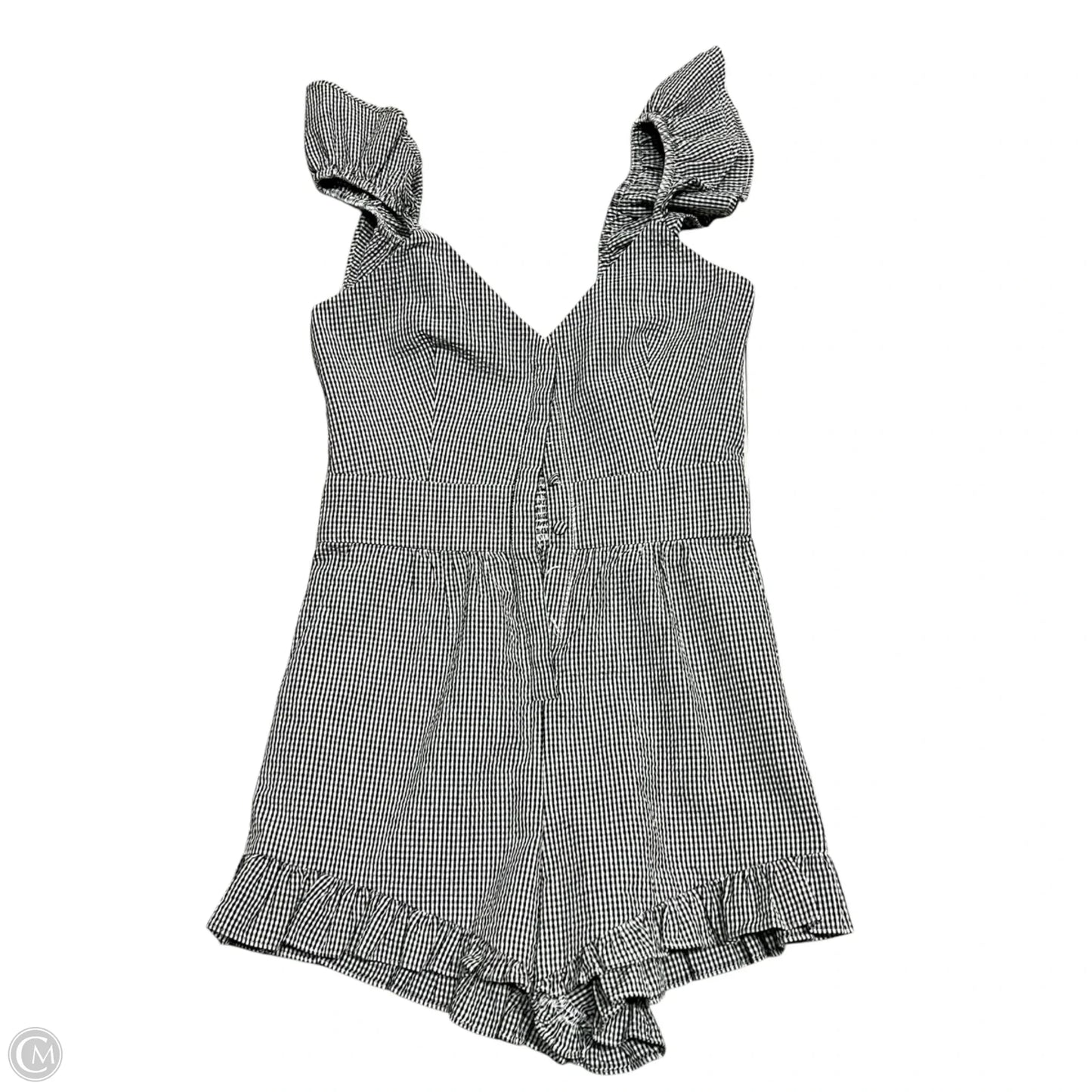 Romper By Love Sack Fancy In Black & White, Size: Xs